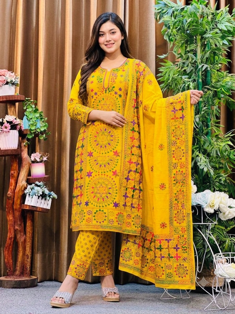 ঐতিহ্যবাহী প্রিমিয়াম নকশি থ্রি পিস কালেকশন
