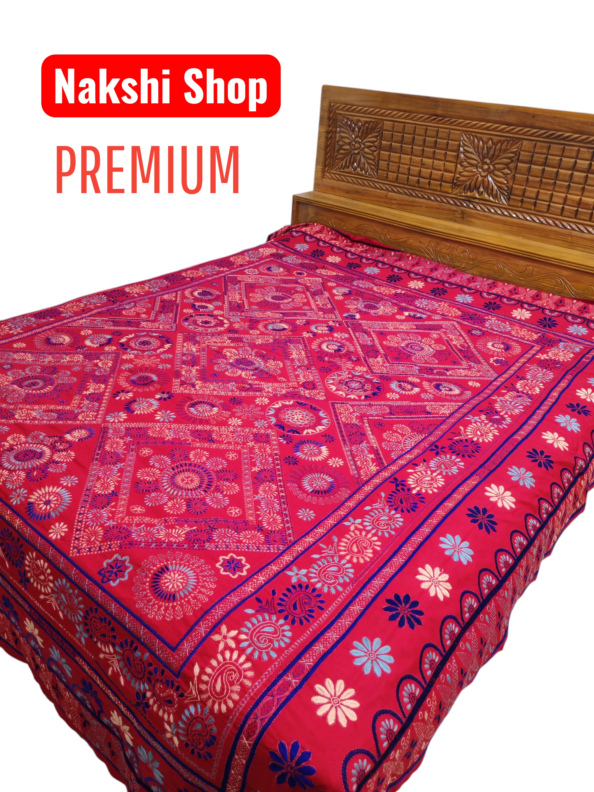 traditional Handstritch nakshi kantha king size-0002
